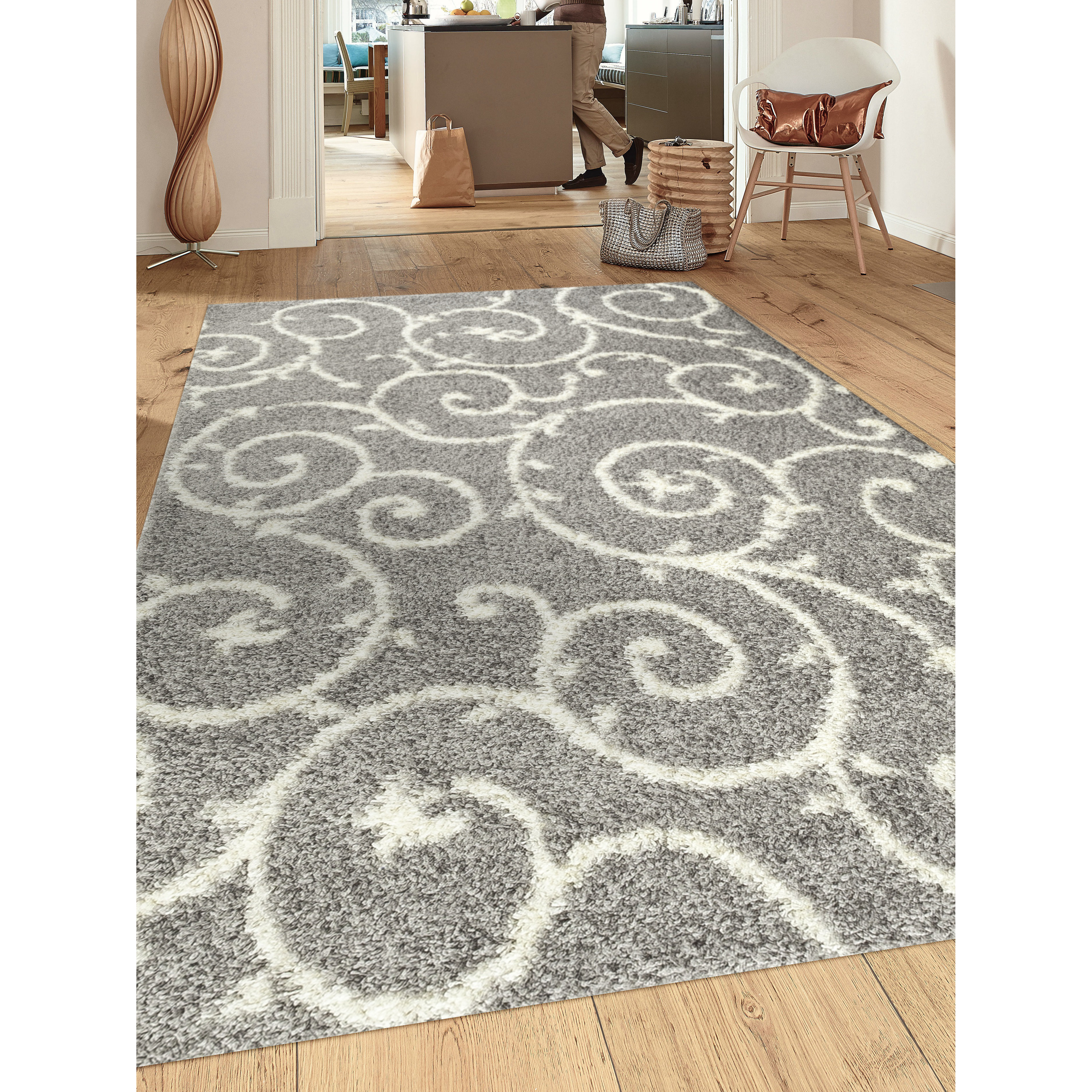 World Rug Gallery Florida Light Gray/White Area Rug & Reviews Wayfair