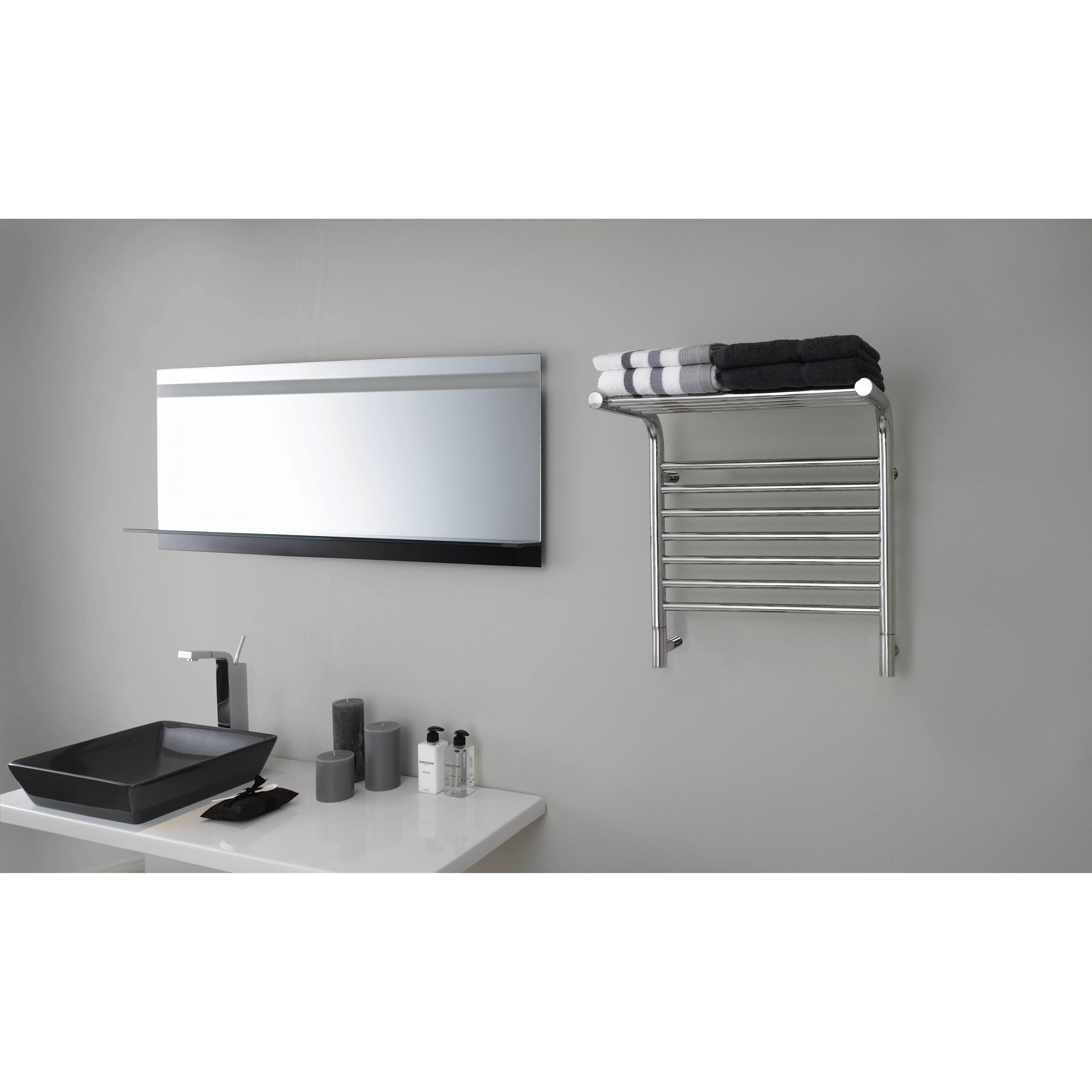 Amba Jeeves Wall Mount Electric M Shelf Straight Towel Warmer & Reviews