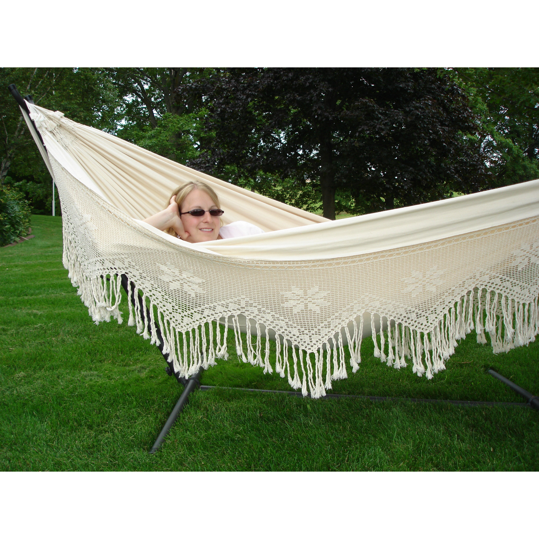 Vivere Hammocks Brazilian Two Person Deluxe Fabric Hammock & Reviews