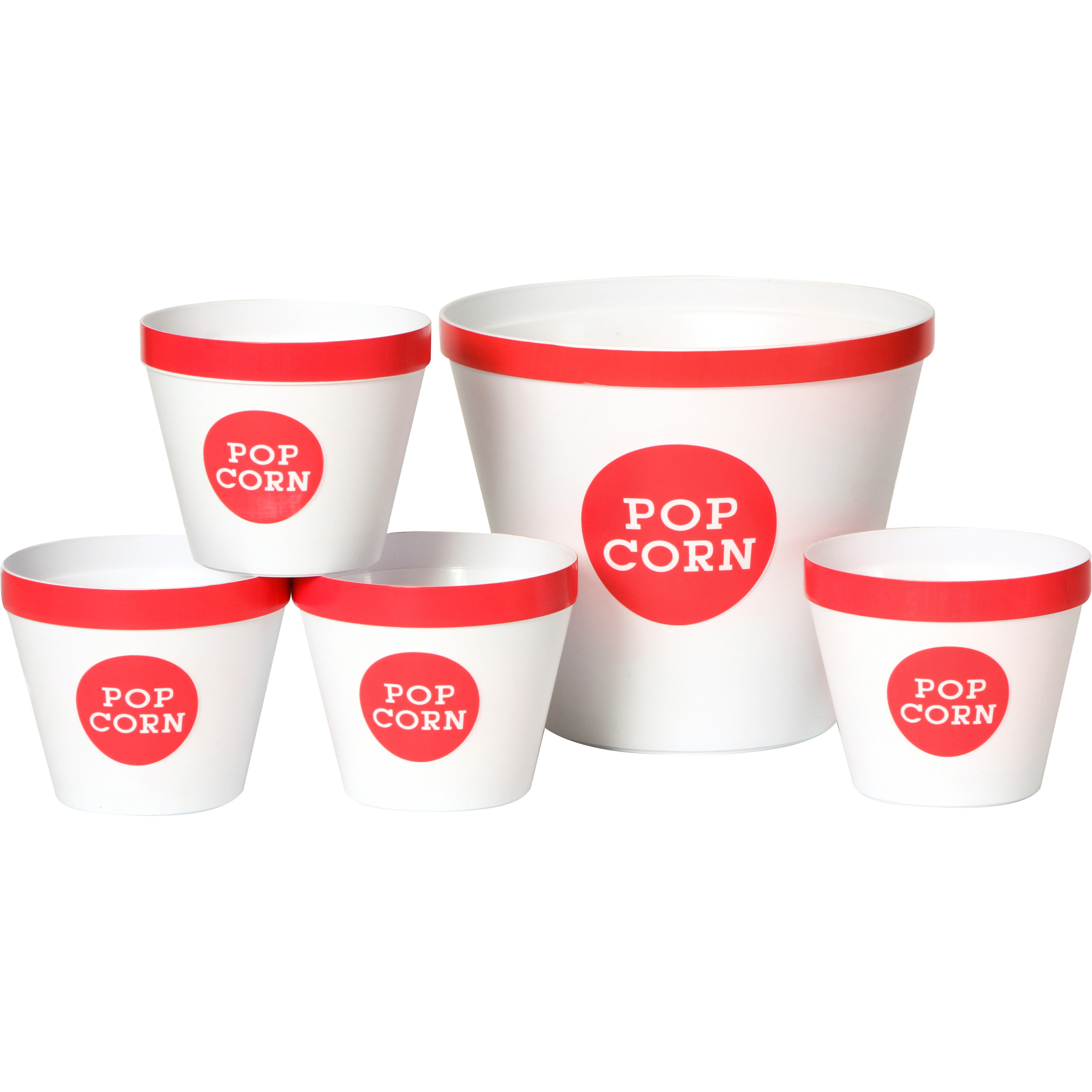 Wabash Valley Farms Trimmed 5 Piece Popcorn Bucket Set & Reviews Wayfair