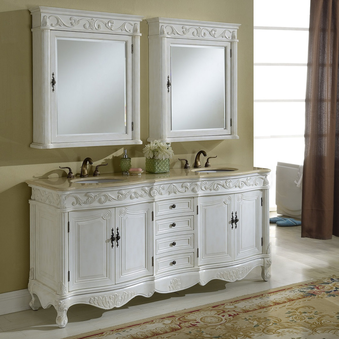 Chelsea Home Furniture Villa 72" Double Vanity Set with Medicine Wayfair