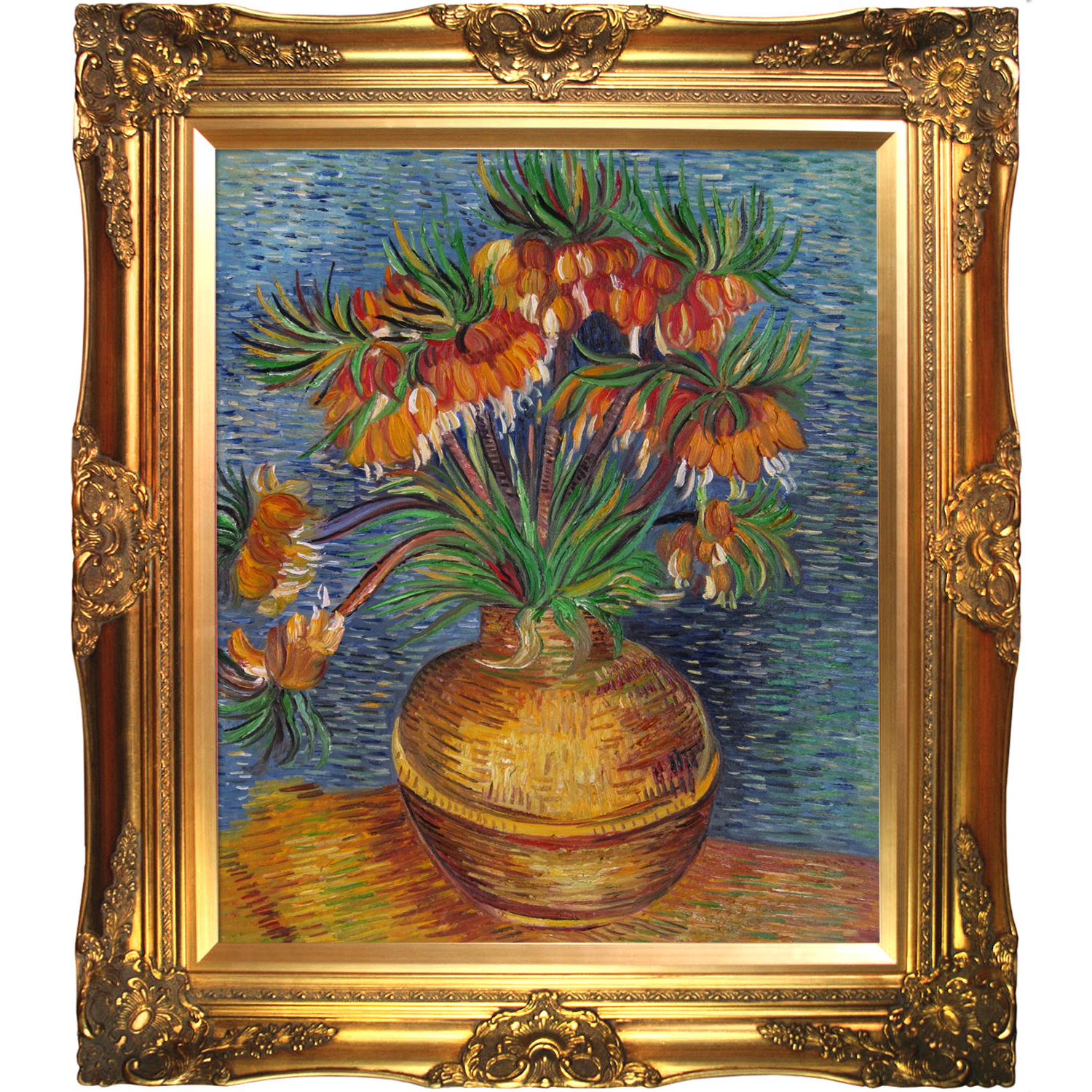 Tori Home Crown Imperial Fritillaries in a Copper Vase by Vincent Van