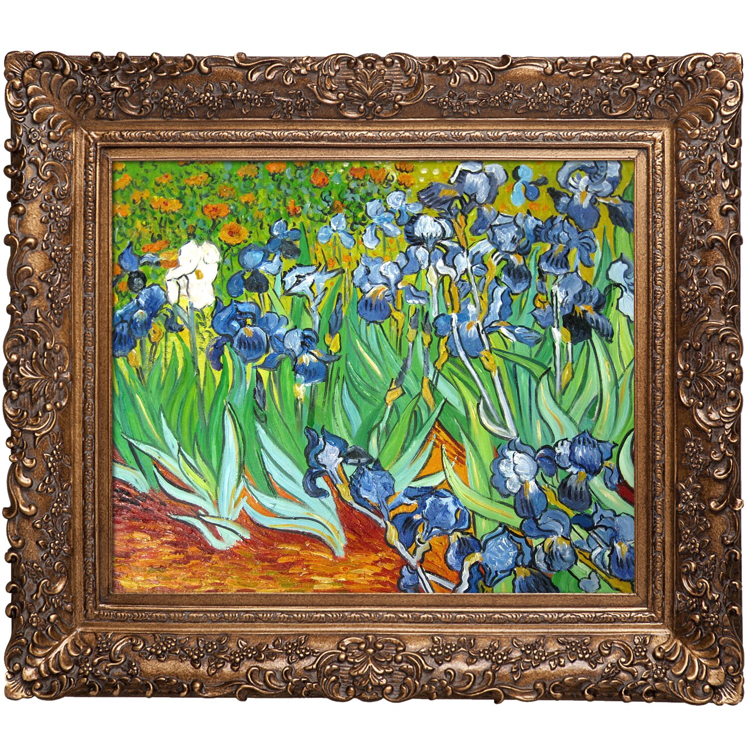 Tori Home Irises by Vincent Van Gogh Framed Original Painting & Reviews ...