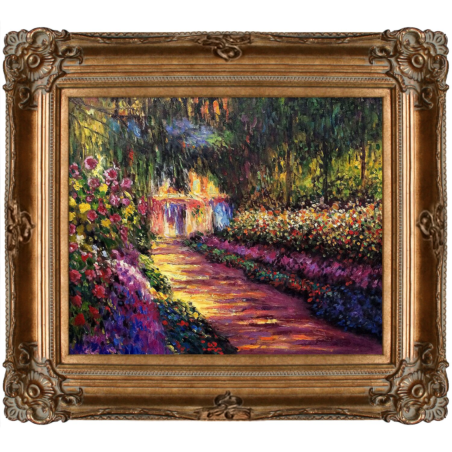 Tori Home Pathway in Monet's Garden at Giverny by Claude Monet Framed ...