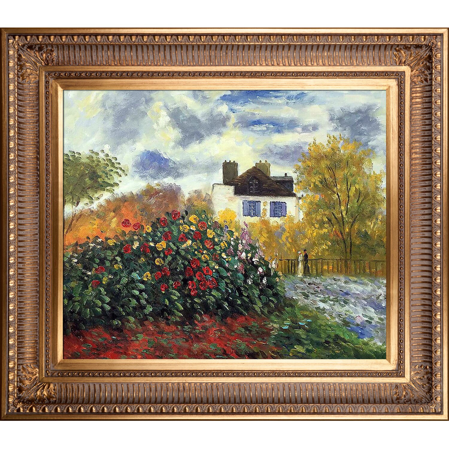 Tori Home The Artist's Garden by Claude Monet Framed Original Painting ...