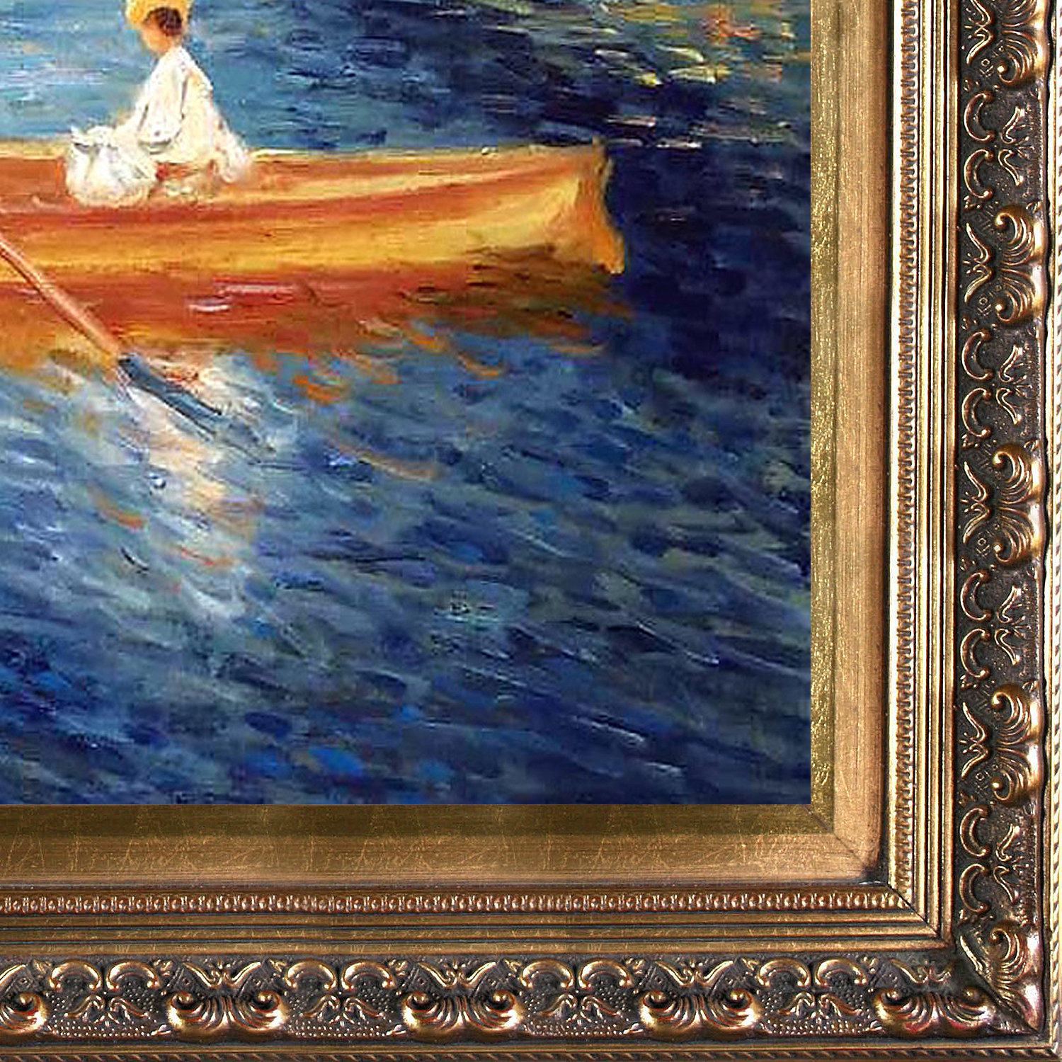 Tori Home Boating on the Seine by PierreAuguste Renoir Framed Original