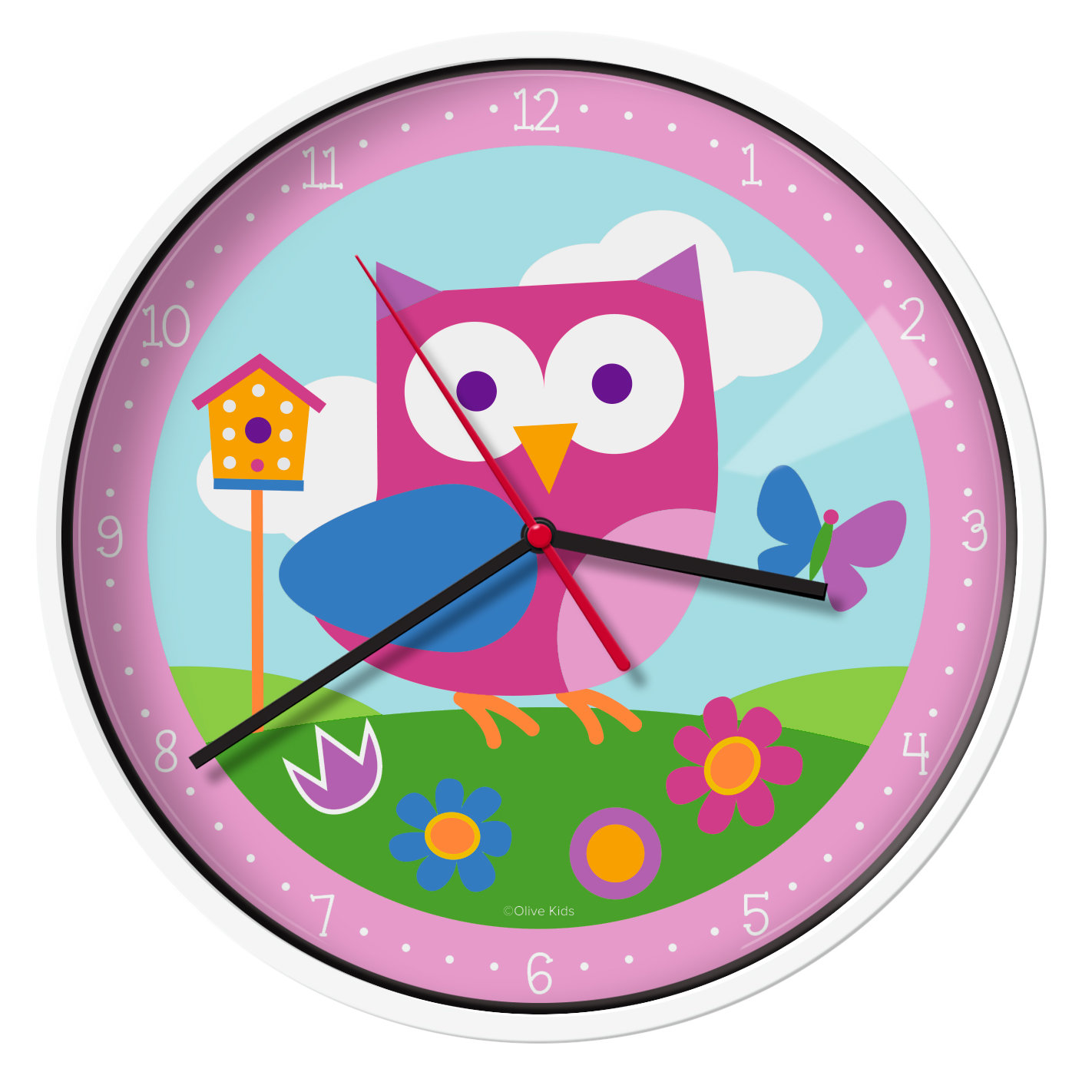 Wildkin Olive Kids Birdie 12" Wall Clock & Reviews Wayfair