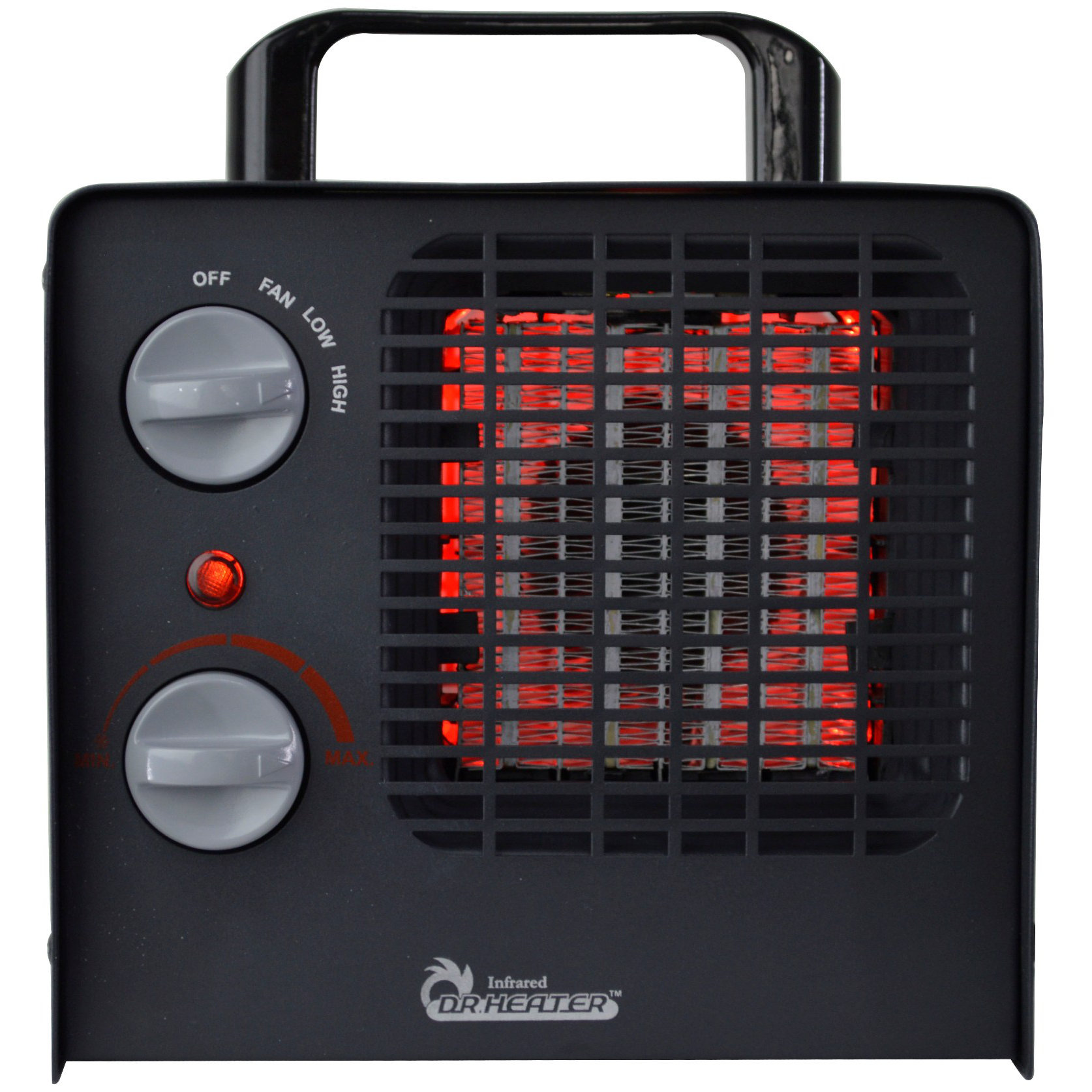 Small Infrared Heater With Thermostat Dr. Infrared Heater 1,500 Watt Portable Electric Fan Compact Heater