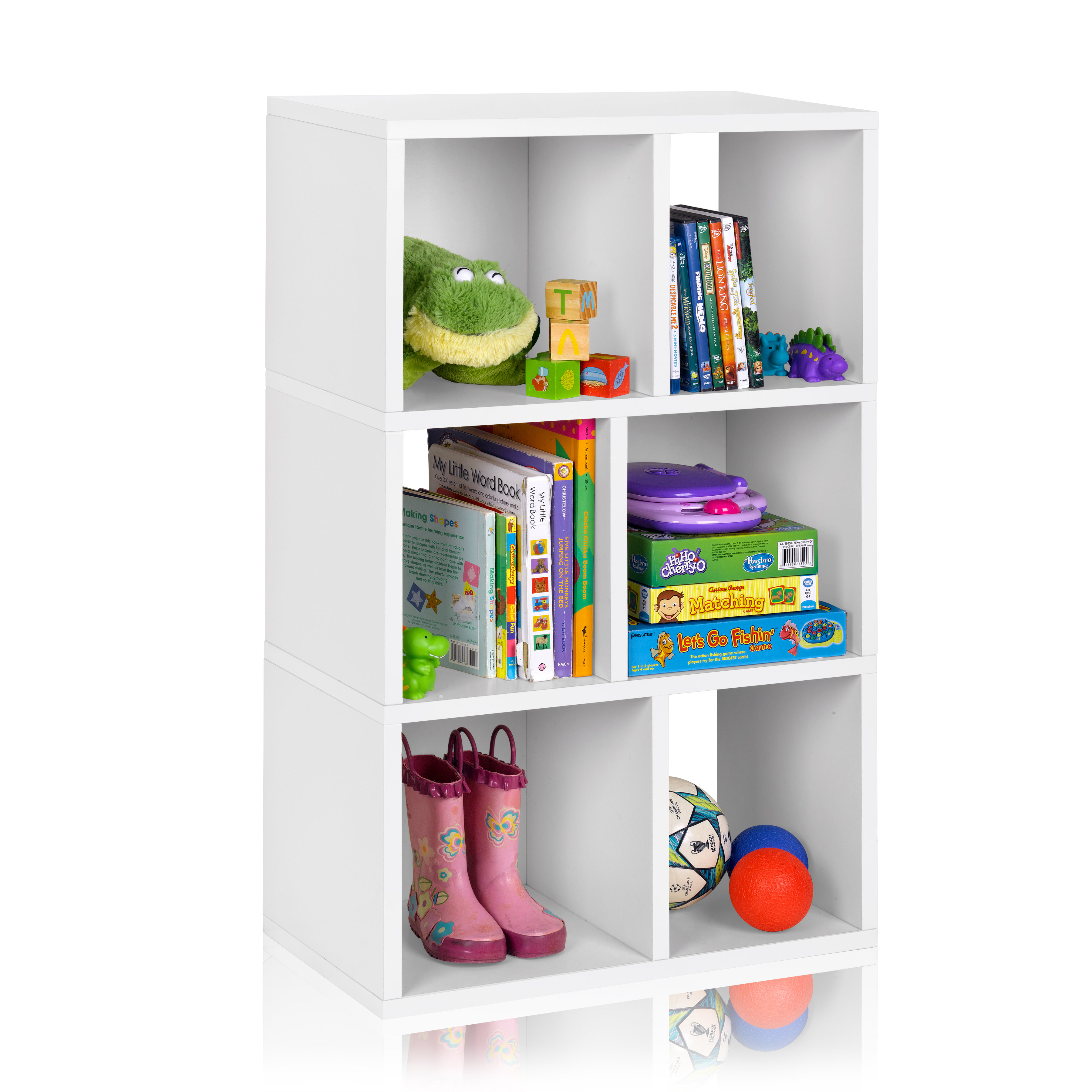 Way Basics zBoard Storage Laguna Eco 3Shelf 37" Cube Unit Bookcase