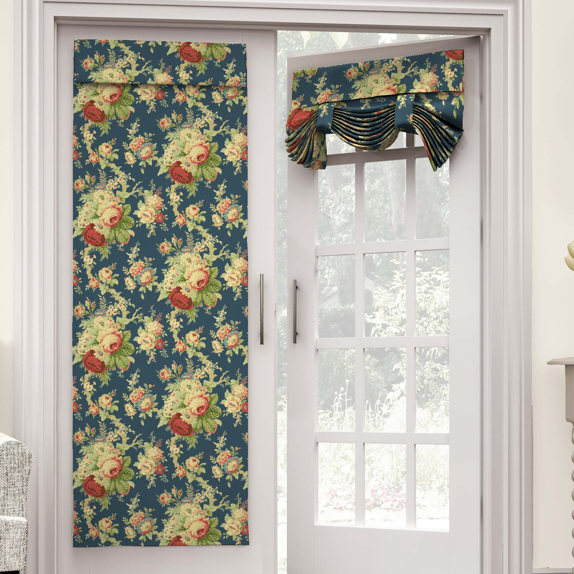 Waverly Sanctuary Rose French Door Single Drape Panel & Reviews Wayfair