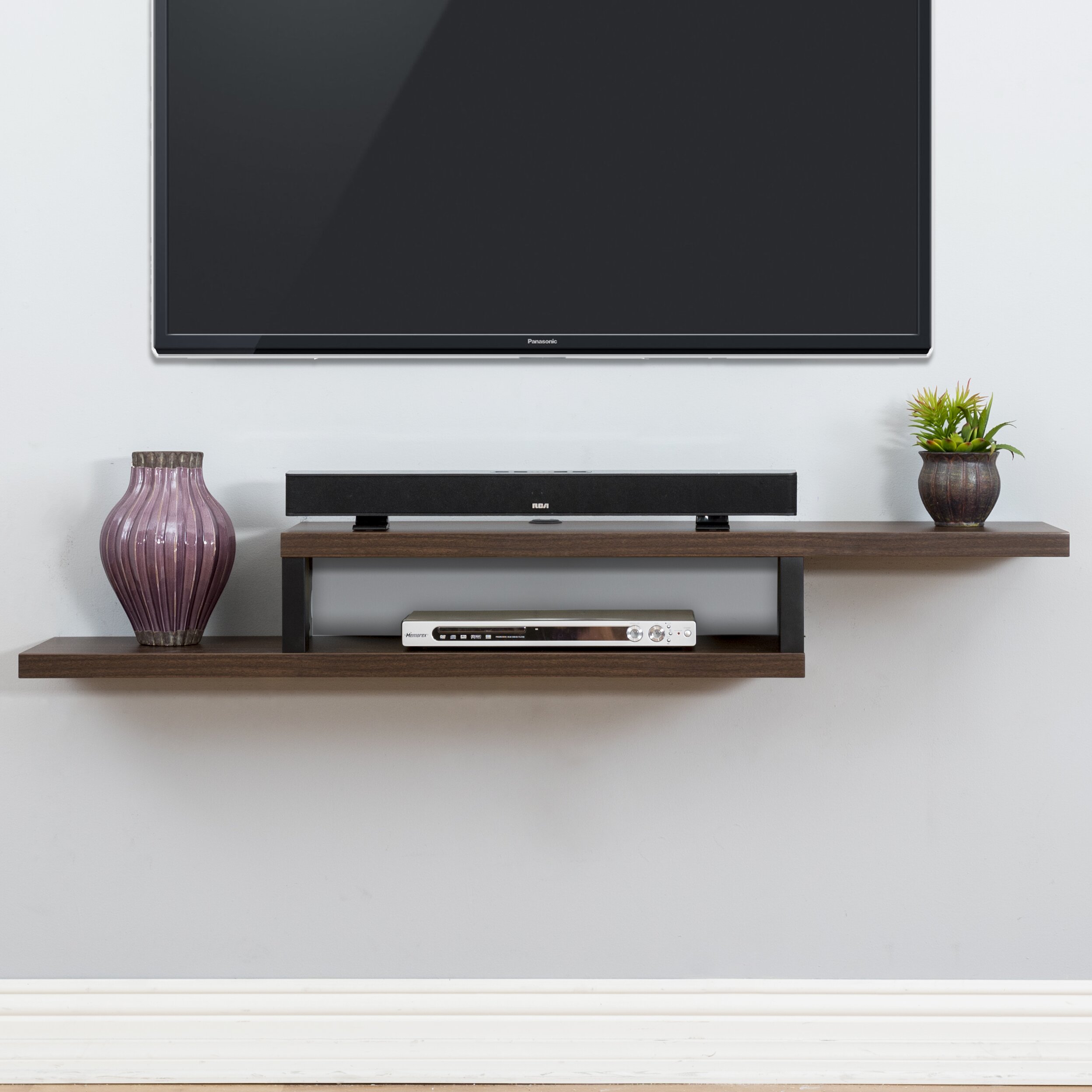 Ascend 60 Asymmetrical Wall Mounted TV Component Shelf AS360 