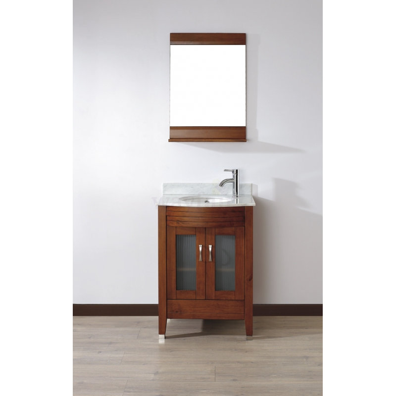 Bauhaus Bath Alfa 24" Single Bathroom Vanity Set with Mirror & Reviews Wayfair