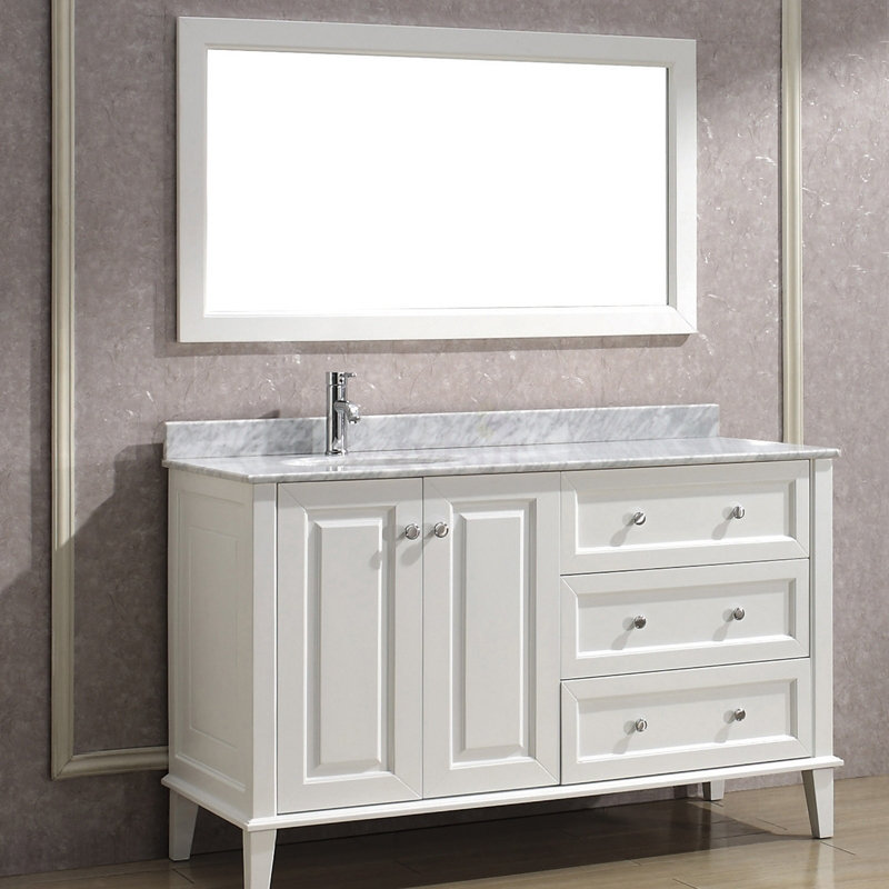 Bauhaus Bath Milly 55" Single Bathroom Vanity Set with Mirror & Reviews Wayfair