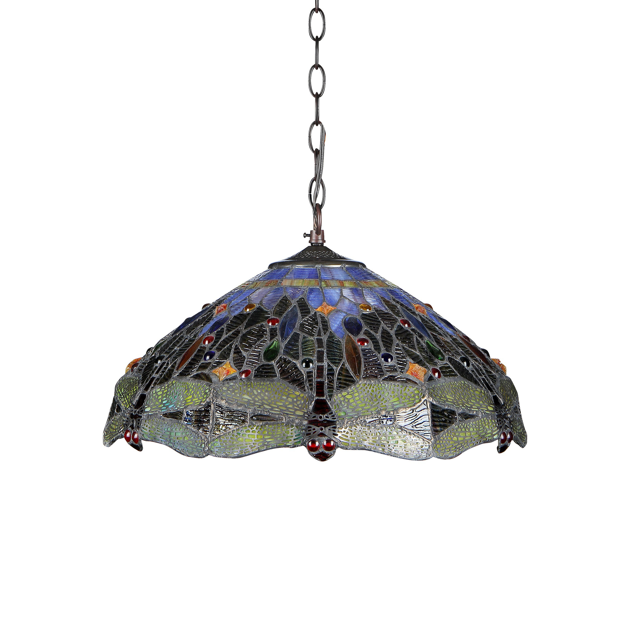Chloe Lighting Dragonfly 3 Light Dragon Ceiling Bowl Pendant & Reviews