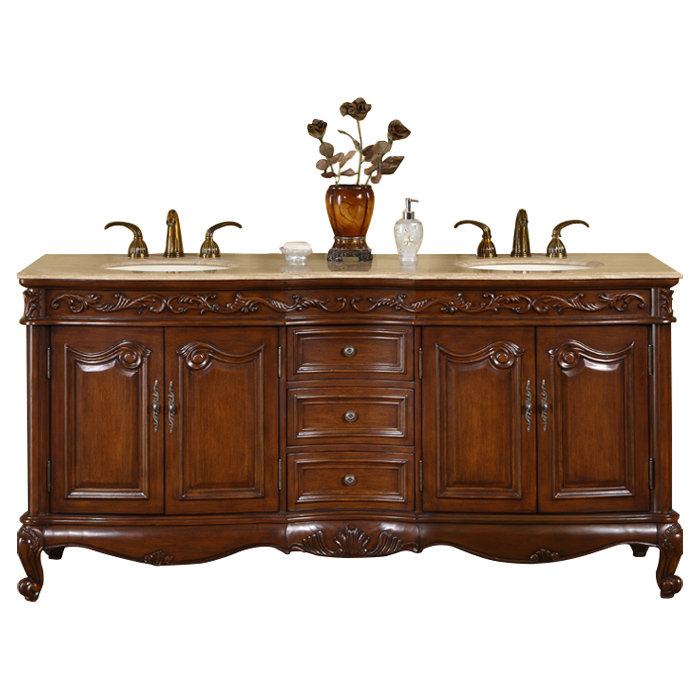 Silkroad Exclusive Nassau 72" Double Bathroom Vanity Set & Reviews