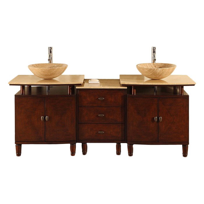 Silkroad Exclusive Lydia 73" Double Bathroom Vanity Set & Reviews Wayfair