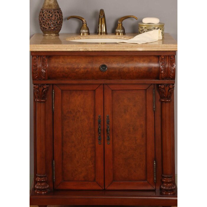 Silkroad Exclusive Emily 32" Single Bathroom Vanity Set ...