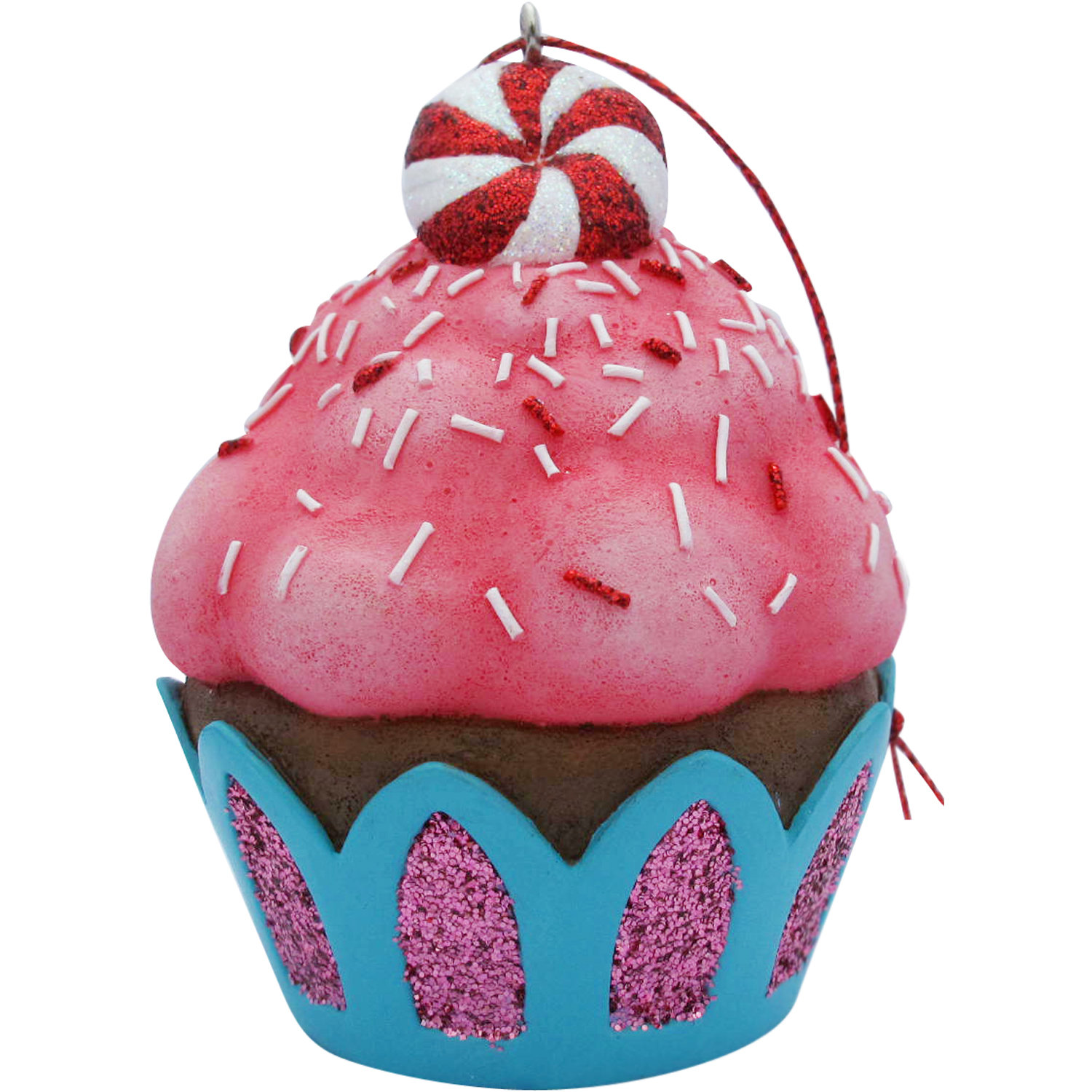 sandicast peppermint top cupcake christmas tree ornament sandicast peppermint top cupcake christmas tree ornament