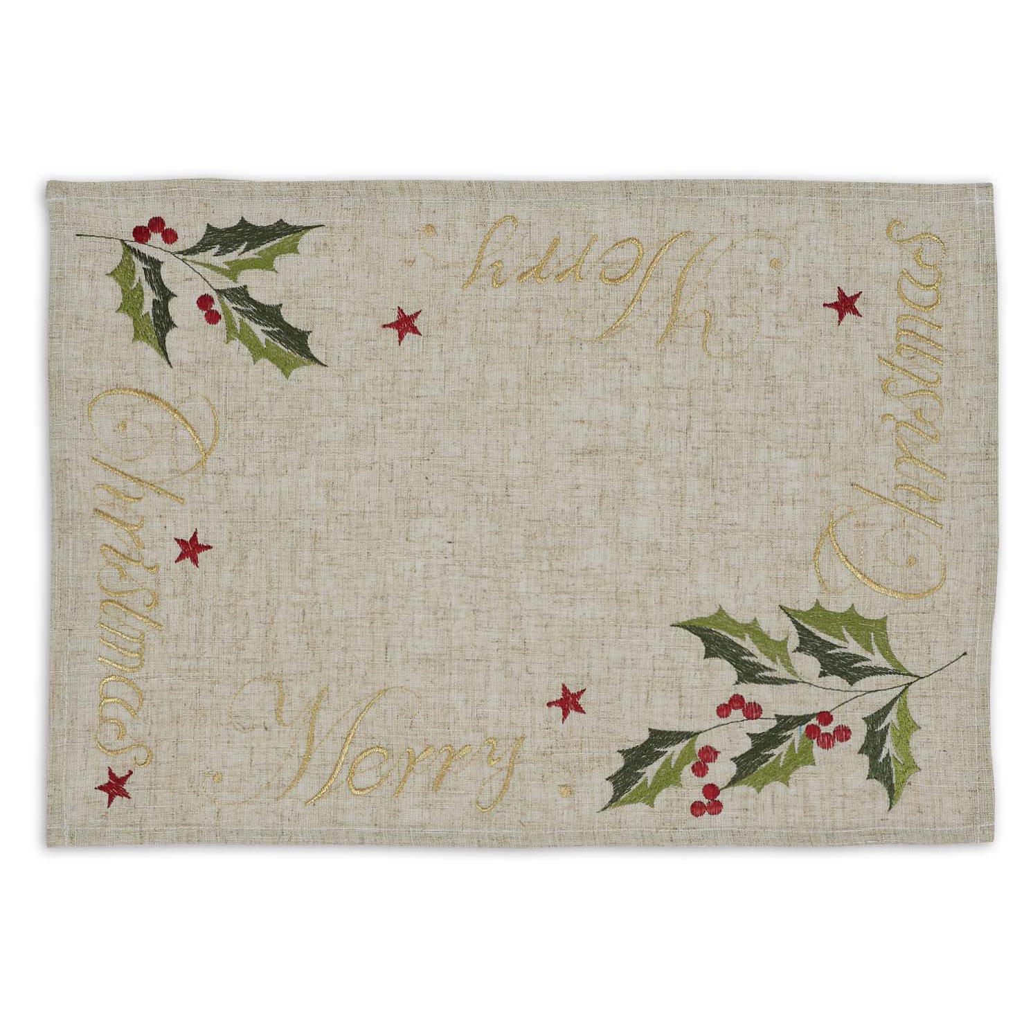 Design Imports "Merry Christmas" Embroidered Placemat Wayfair