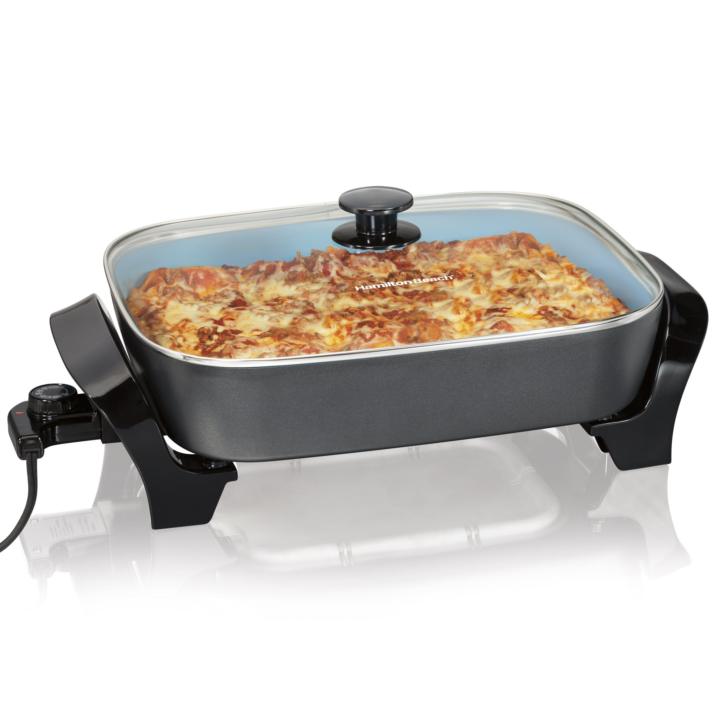 Hamilton Beach Durathon Deep Dish Ceramic Skillet with Lid & Reviews