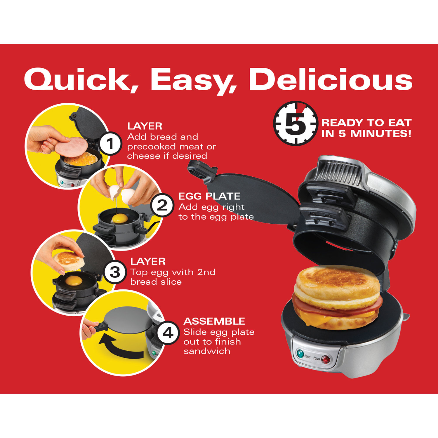 Hamilton Beach Breakfast Sandwich Maker & Reviews Wayfair