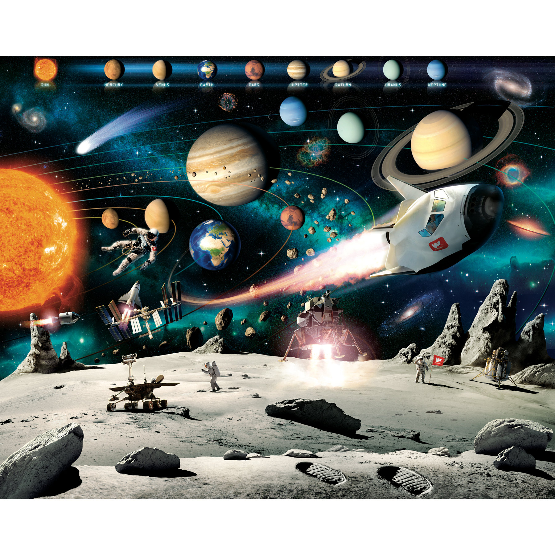 WallPops! Walltastic Wall Art Space Adventure Wall Mural & Reviews