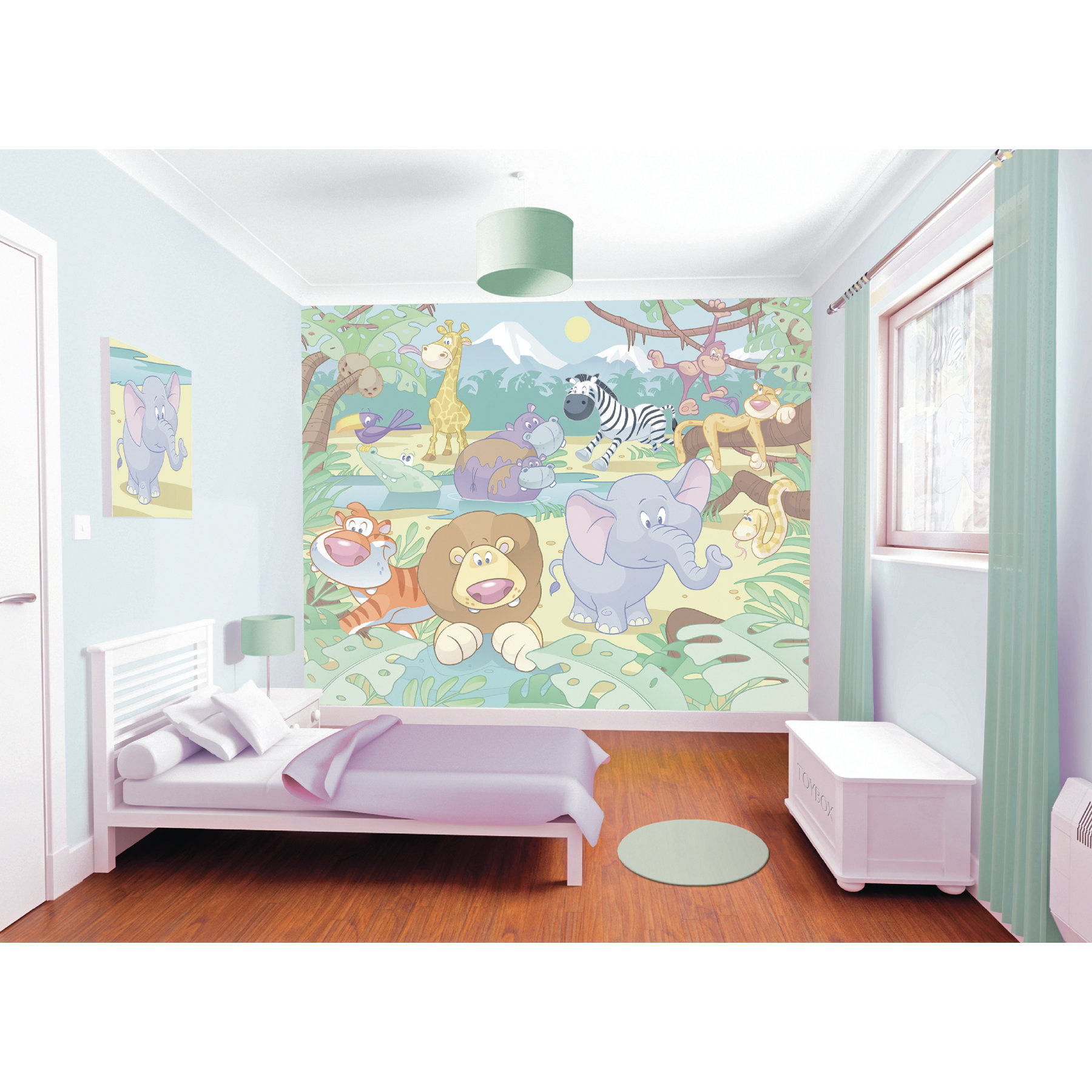 WallPops! Walltastic Wall Art Baby Jungle Safari Wall Mural Wayfair