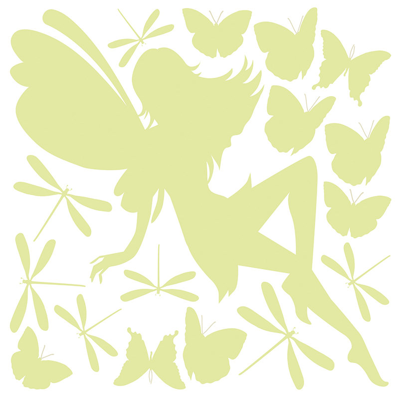 WallPops! Fairy Glow in the Dark 34 Piece Wall Decal Set & Reviews