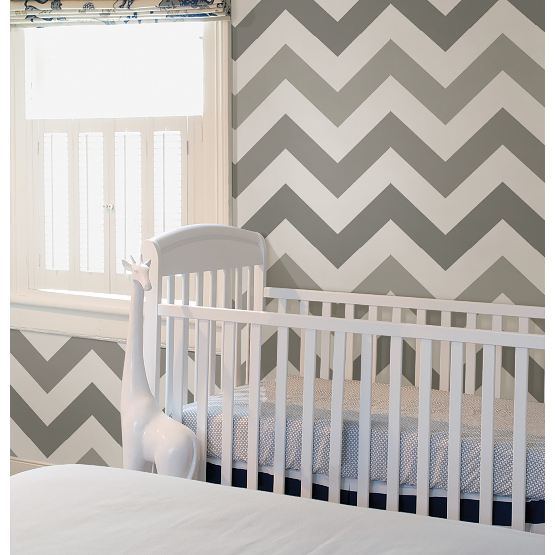 WallPops! Zig Zag Peel and Stick 18' x 20.5" Chevron Wallpaper Wayfair