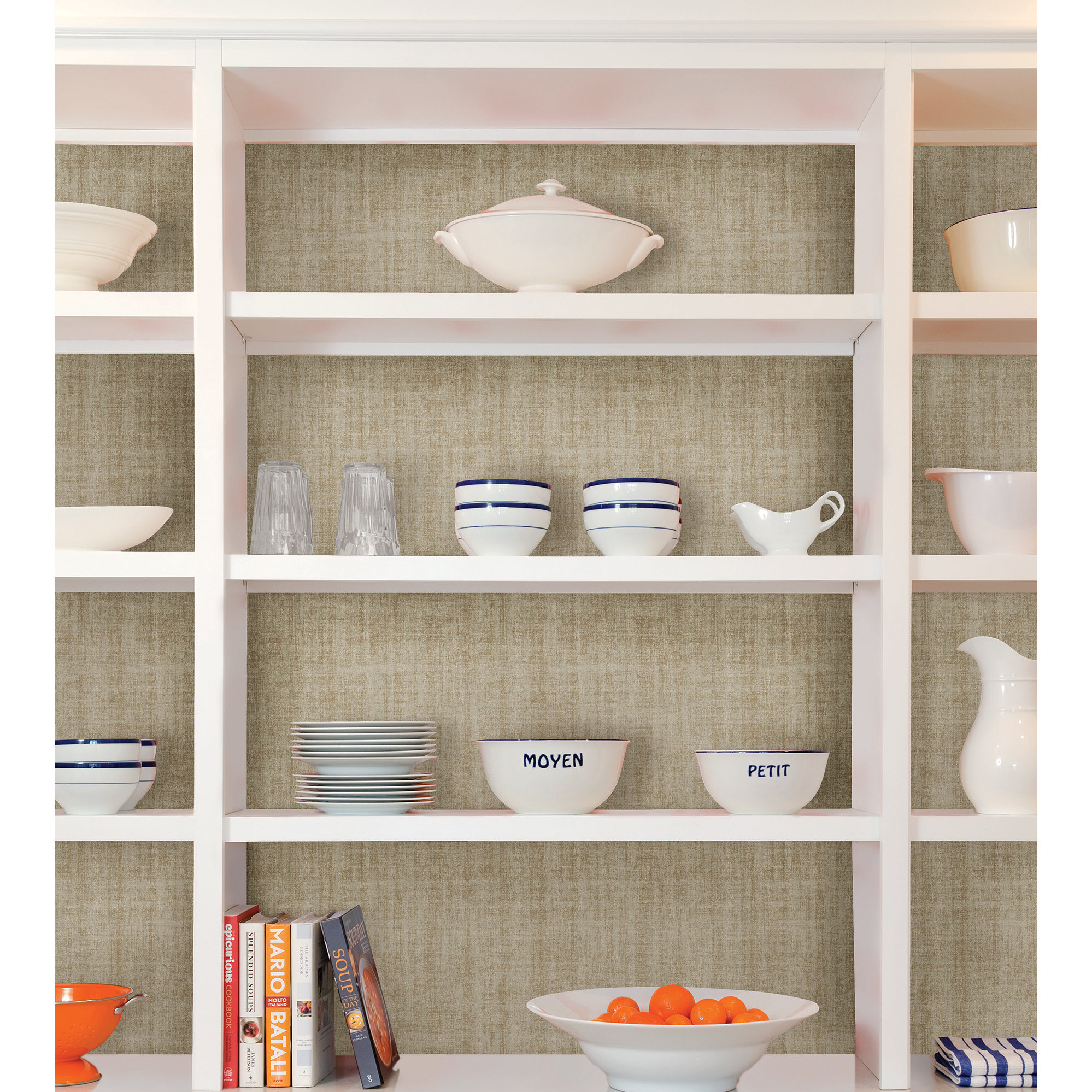 WallPops! NuWallpaper Peel and Stick 18' x 20.5" Solid Roll Wallpaper Wayfair