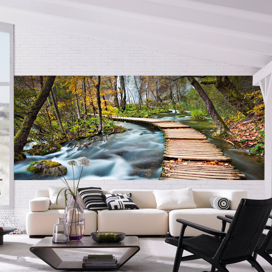 Brewster Home Fashions Ideal Decor Path into the Forest Wall Mural