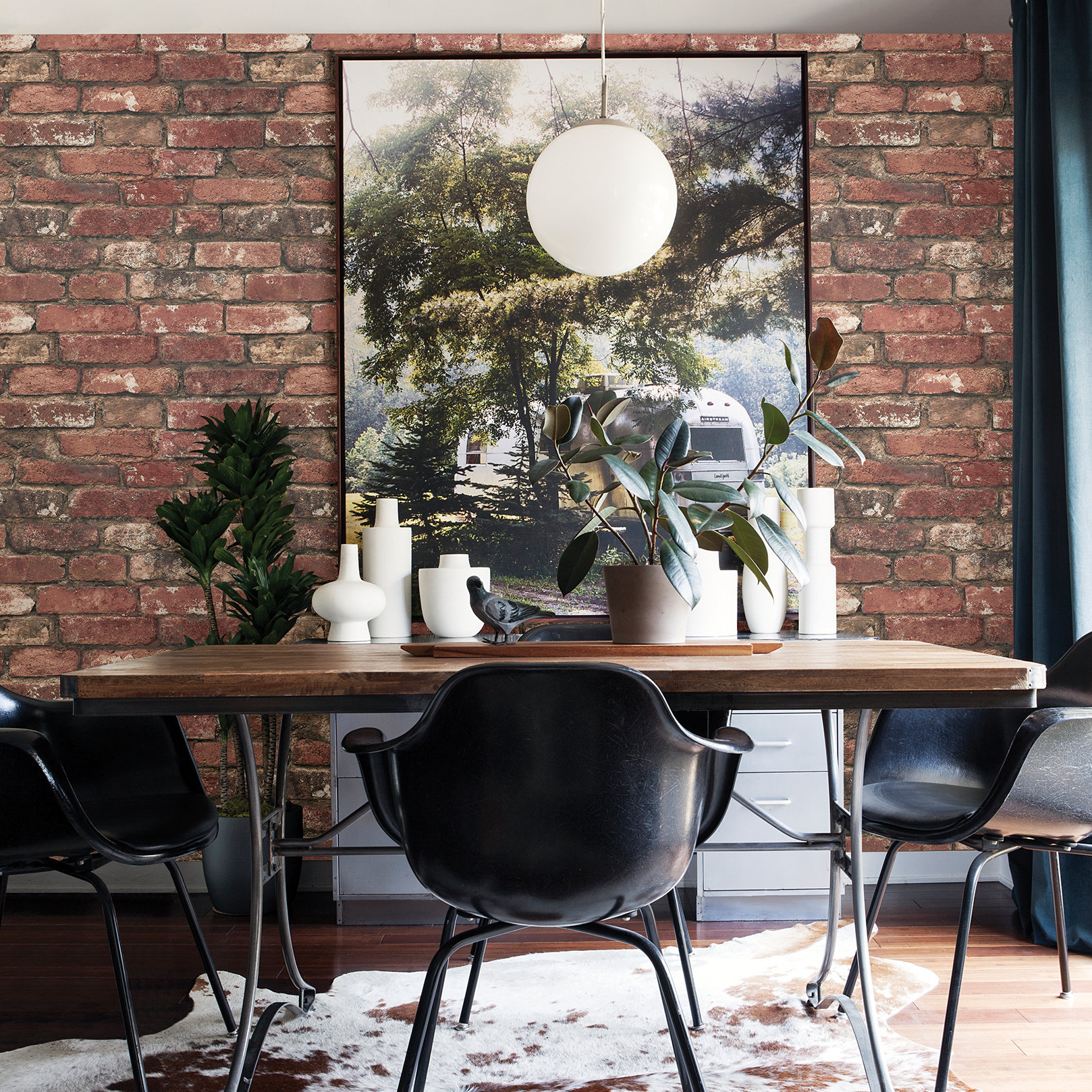 Brewster Home Fashions Essentials Loft 33’ x 20.5" Brick Wallpaper