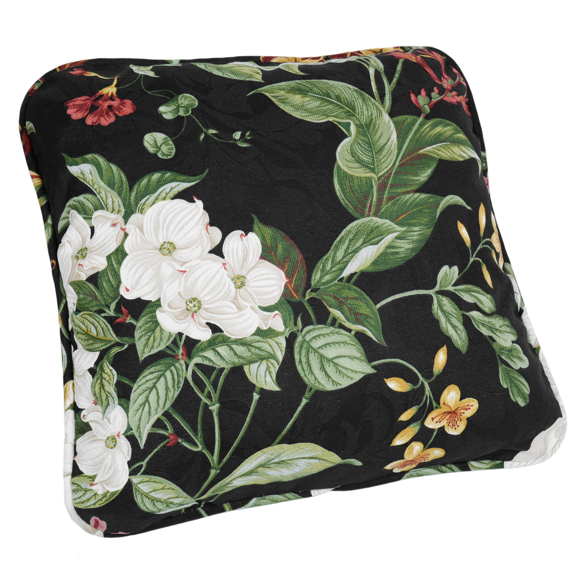 Ellis Curtain Garden Images Large Scale Floral Print Toss Cotton Throw Pillow & Reviews Wayfair