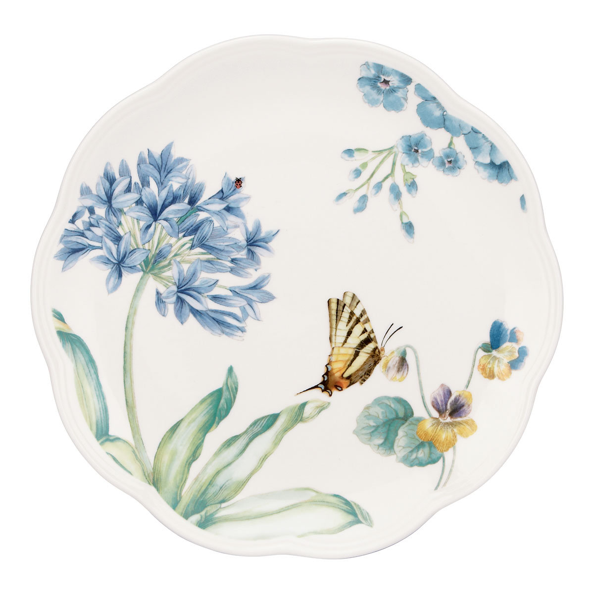 Lenox Butterfly Meadow 8" Blue Dessert Plate 4 Piece Set & Reviews