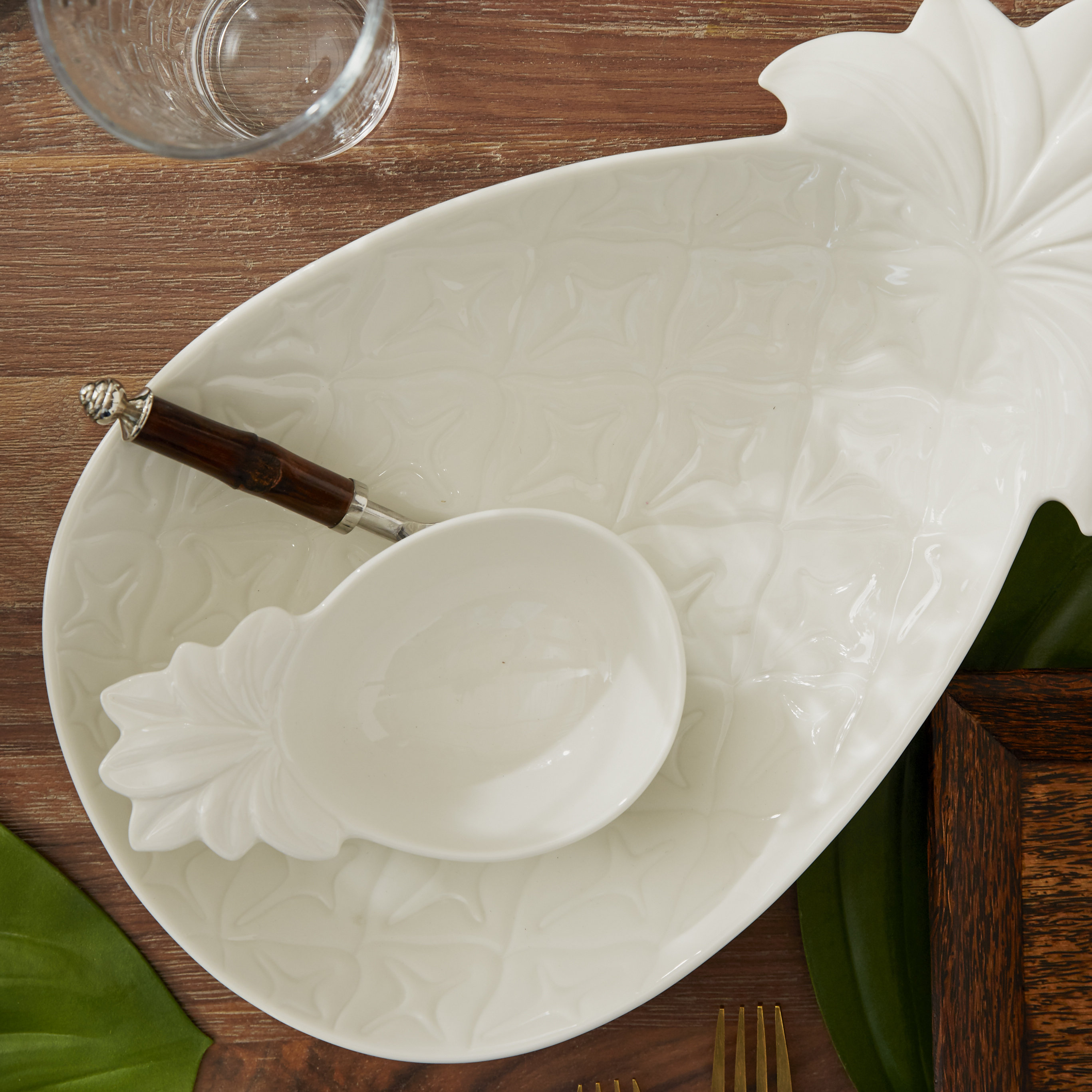 Lenox British Colonial Carved White Pineapple Chip & Dip Tray Wayfair