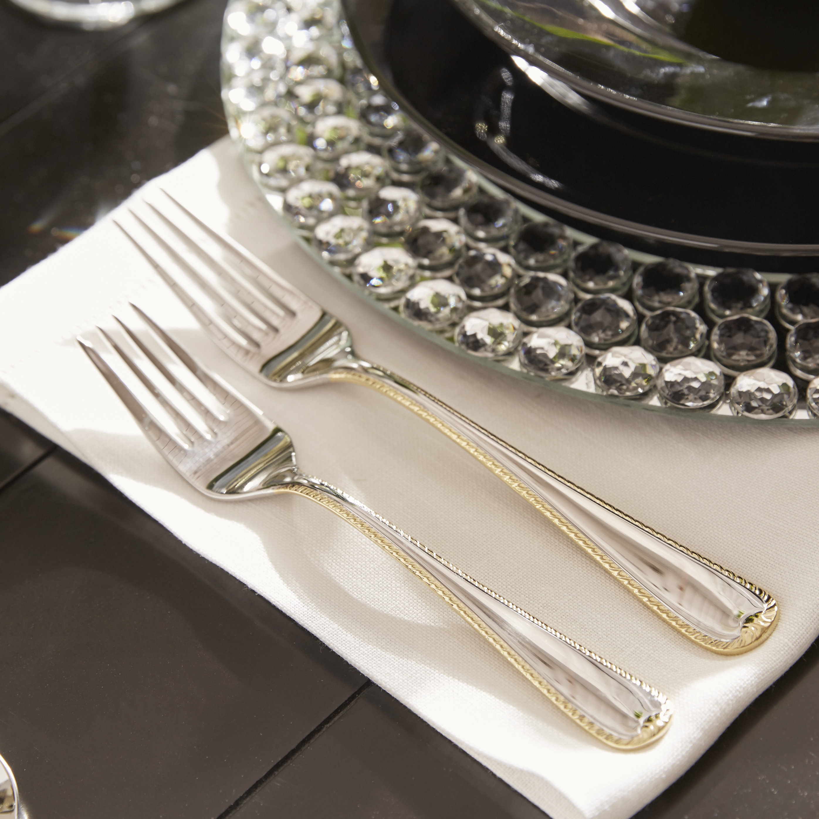 Gorham Golden Ribbon Edge 5 Piece Flatware Set & Reviews Wayfair