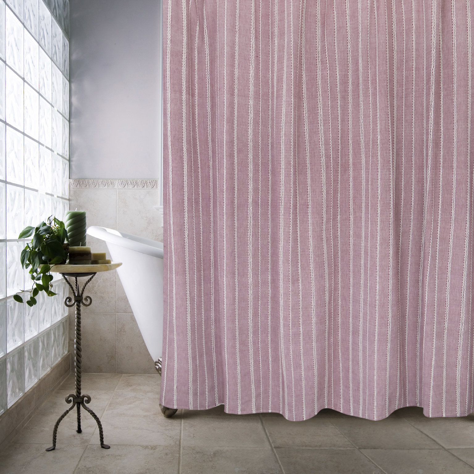 Park B Smith Ltd Metro Farmhouse Cotton Eyelet Chain Shower Curtain