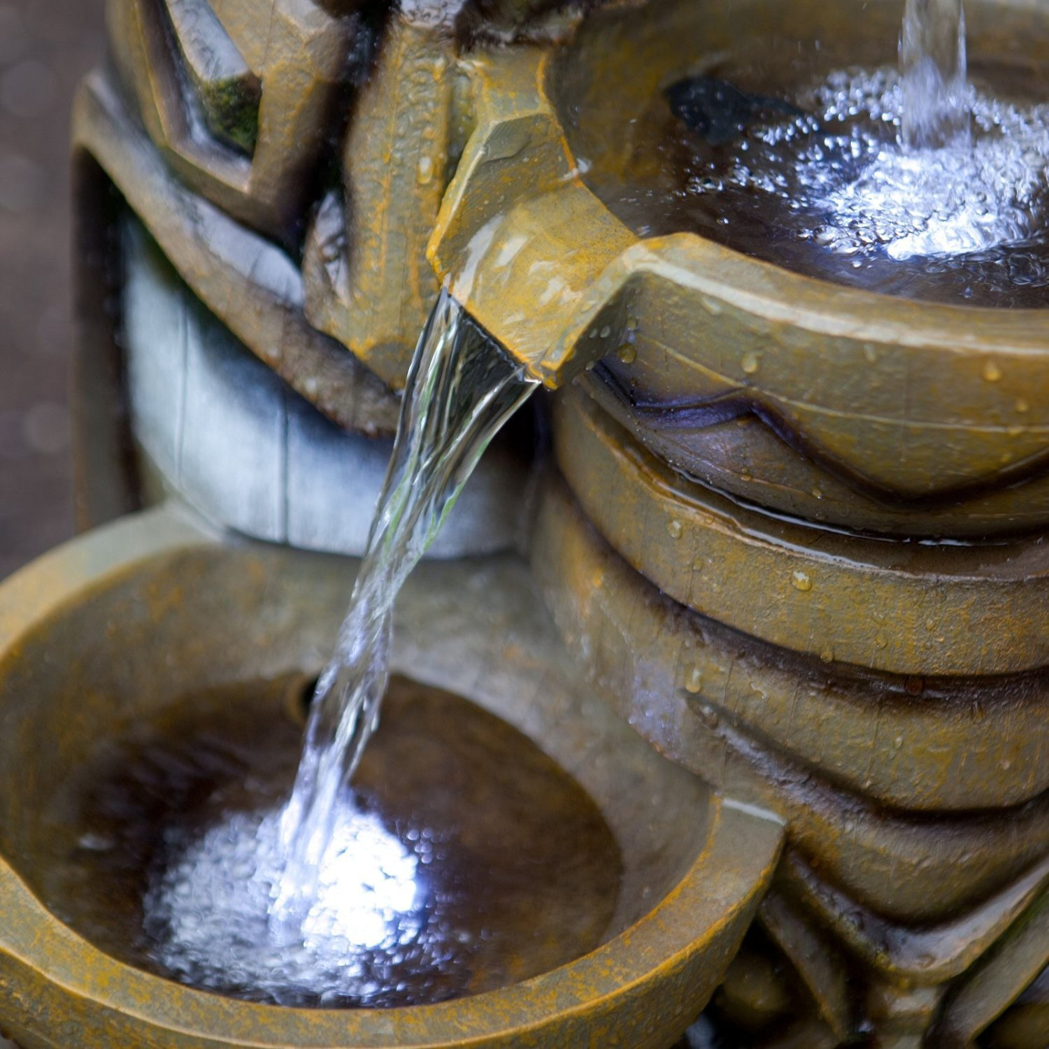 Alpine 3 Tiered Tiki Fountain with LED Lights & Reviews Wayfair