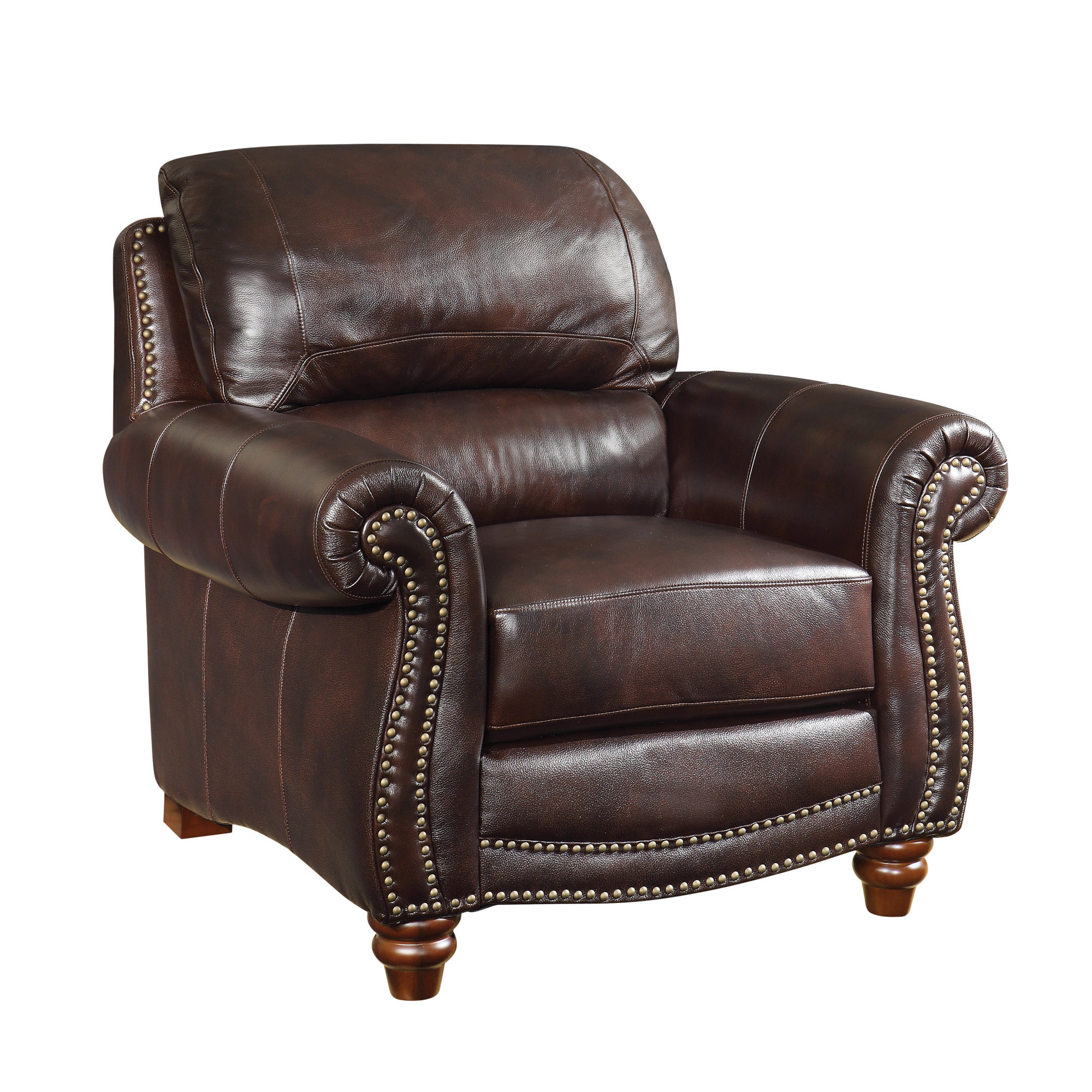 Wildon Home ® Leather Arm Chair & Reviews Wayfair