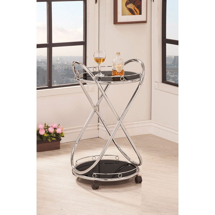 Wildon Home ® Black Serving Cart & Reviews Wayfair