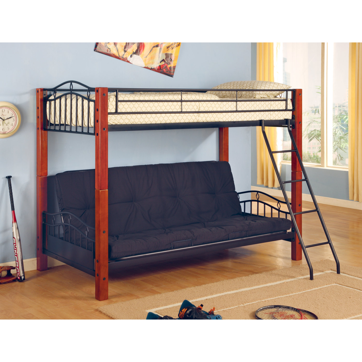 Wildon Home ® Elk City Twin over Full Futon Bunk Bed & Reviews Wayfair