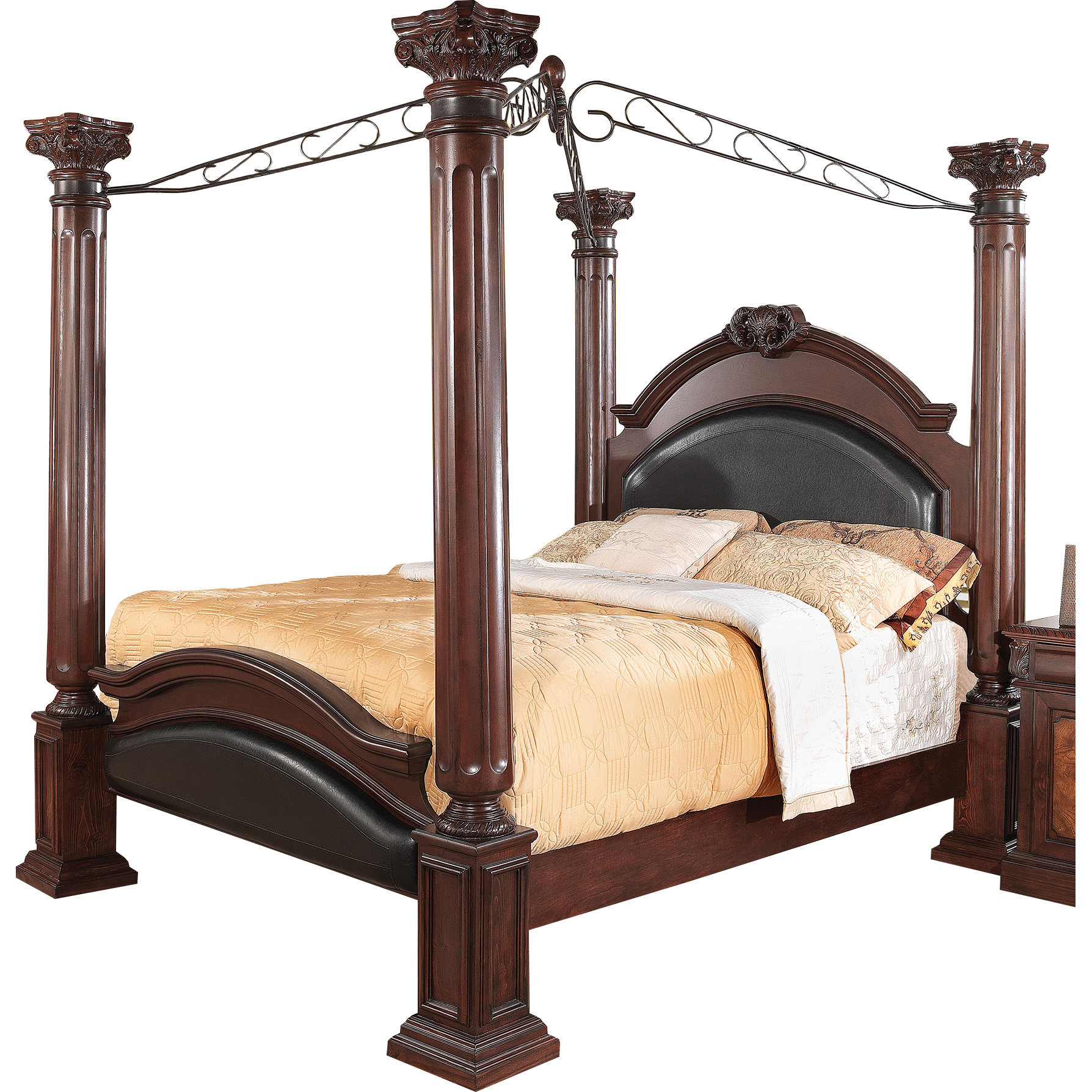 Wildon Home ® Upholstered Canopy Bed & Reviews Wayfair