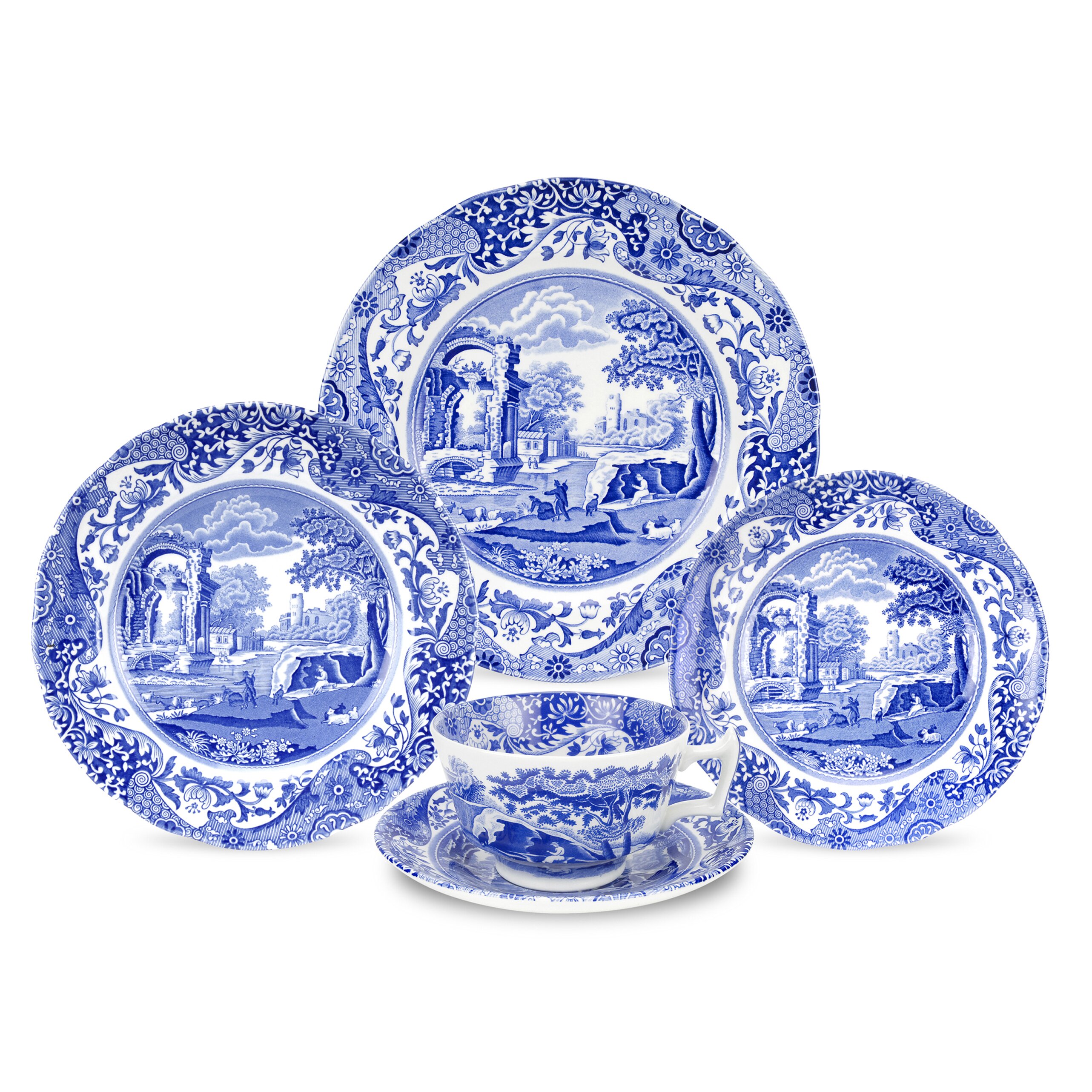 spode blue italian square dis