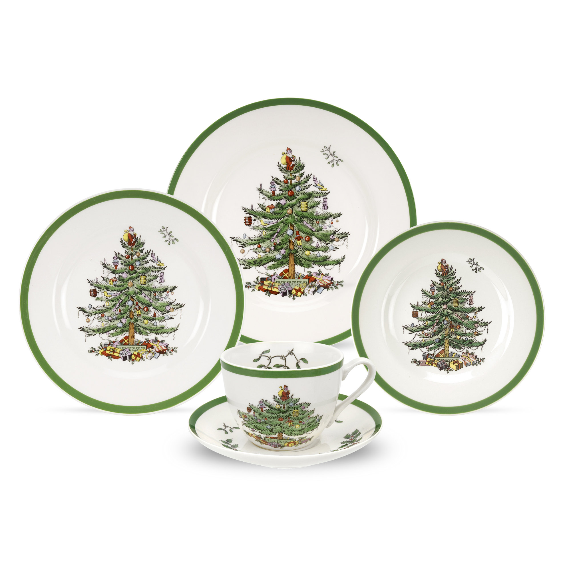 Spode Christmas Tree 5 Piece Place Setting & Reviews Wayfair