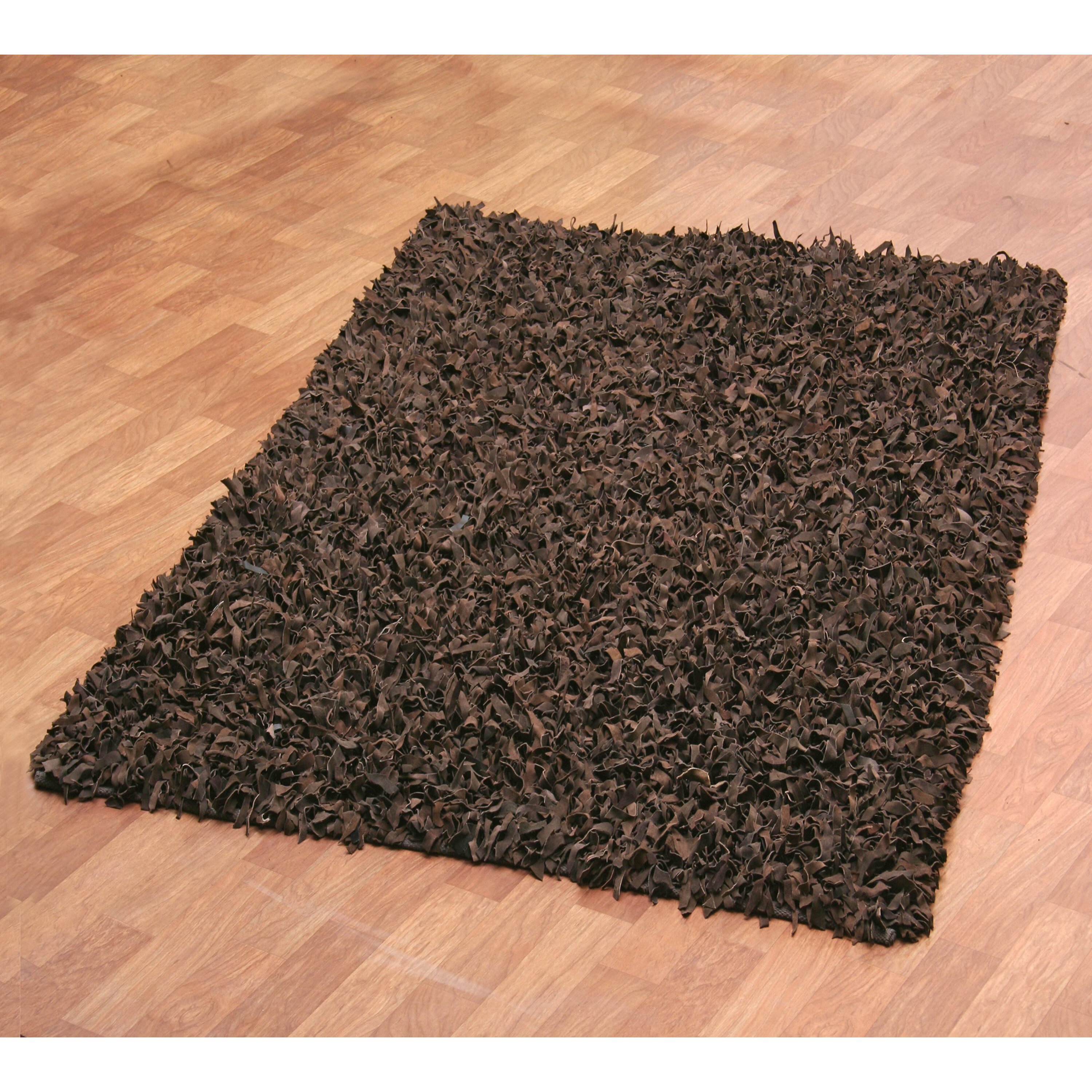 St. Croix Pelle Leather Dark Brown Area Rug & Reviews Wayfair