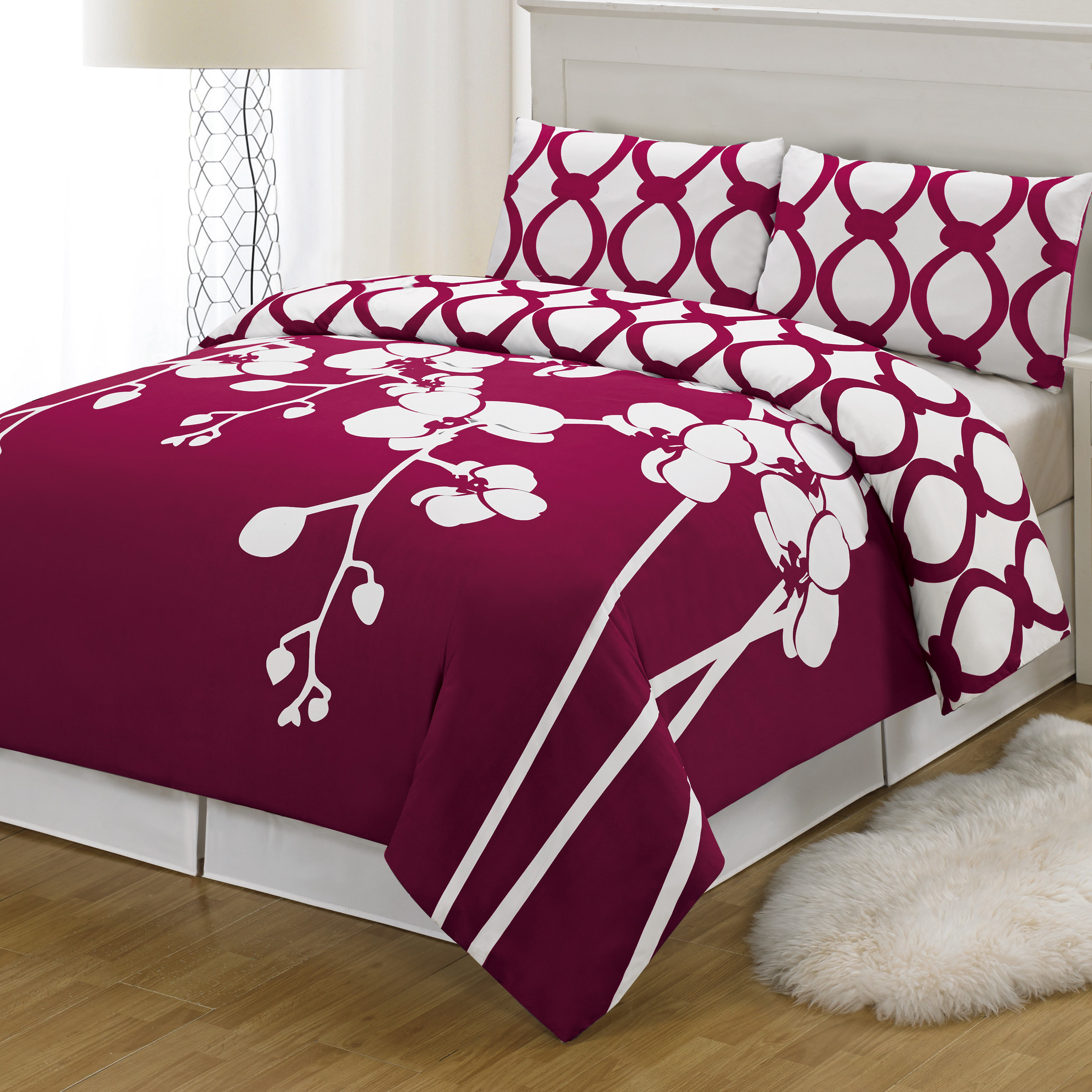 DR International April 3 Piece Full/Queen Duvet Cover Set & Reviews