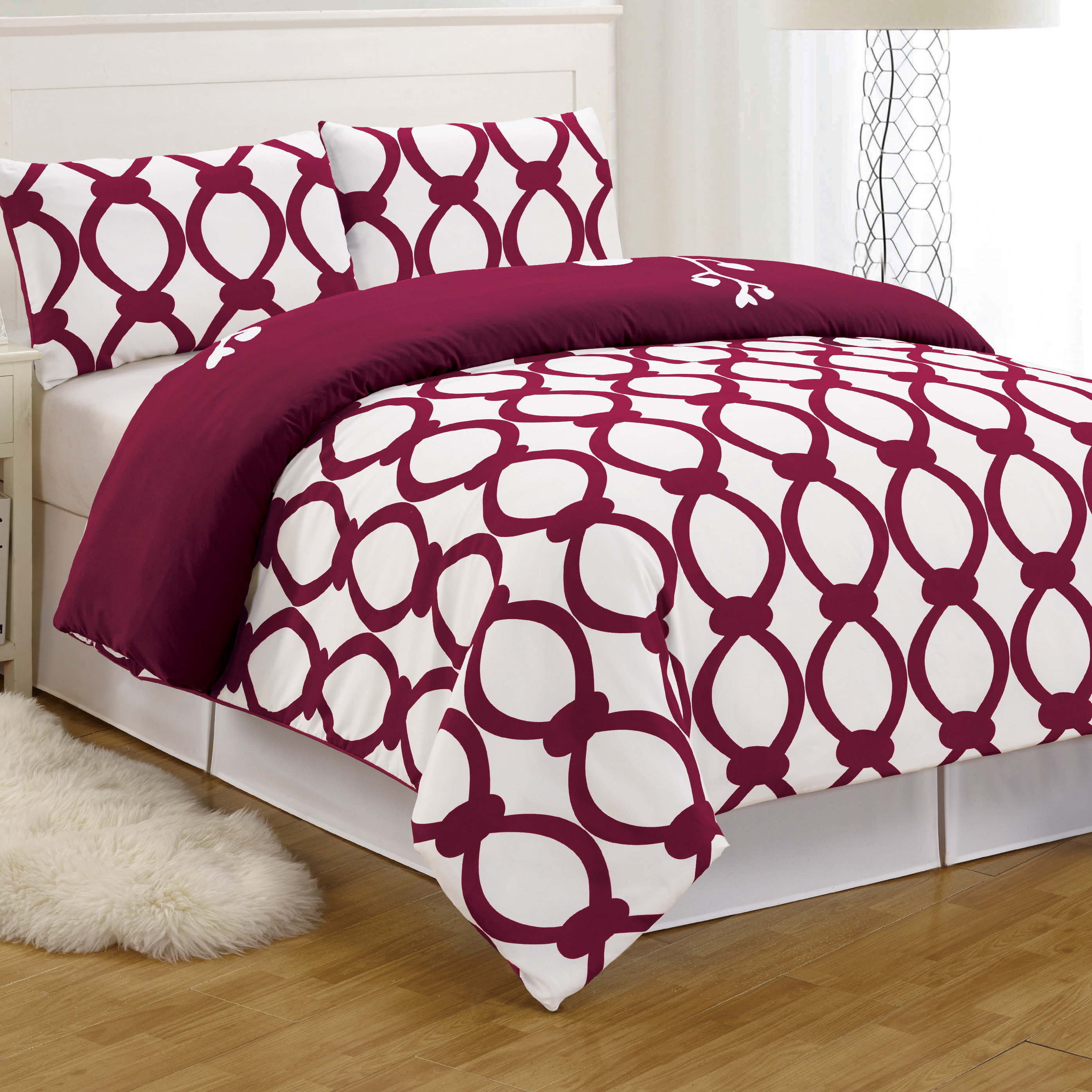 DR International April 3 Piece Full/Queen Duvet Cover Set & Reviews