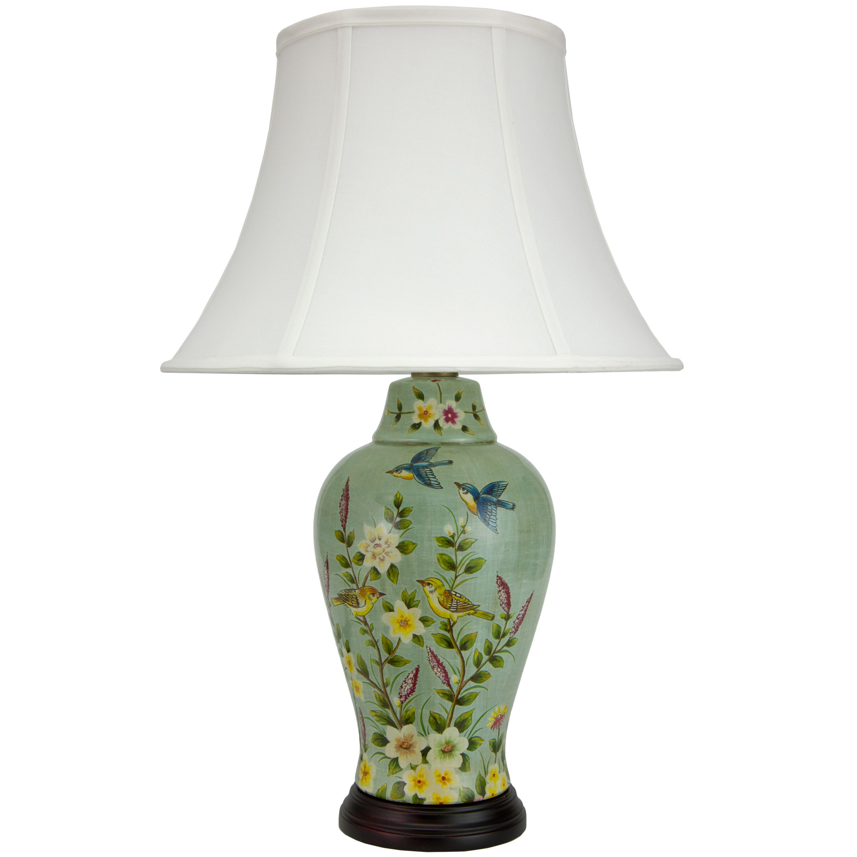 Oriental Furniture Birds and Flowers 24.5" Table Lamp & Reviews Wayfair