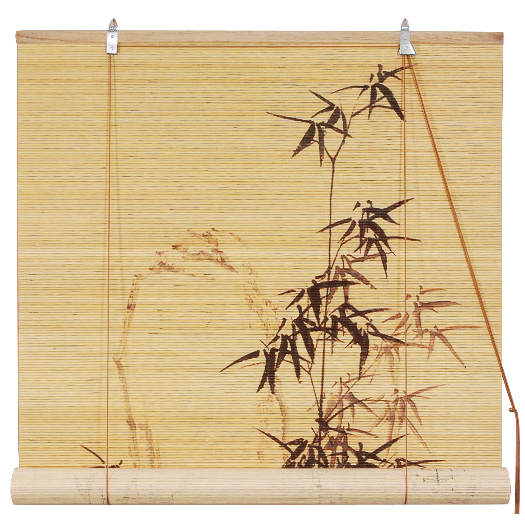 Oriental Furniture Bamboo Design Bamboo Roller Blind & Reviews Wayfair