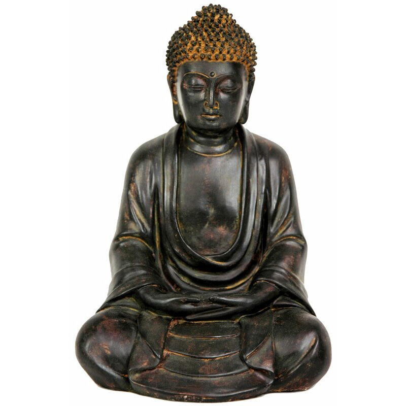 Oriental Furniture Japanese Sitting Buddha Garden Statue & Reviews ...